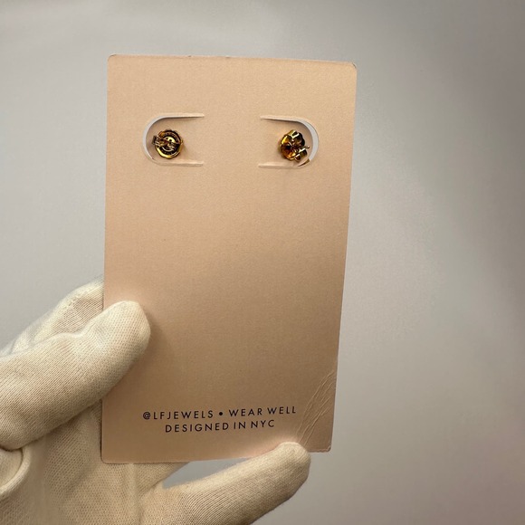 Lizzie Fortunato Paradiso Earrings Canary 18k Gold-Plated & Green Amethyst $250 - Picture 11 of 12